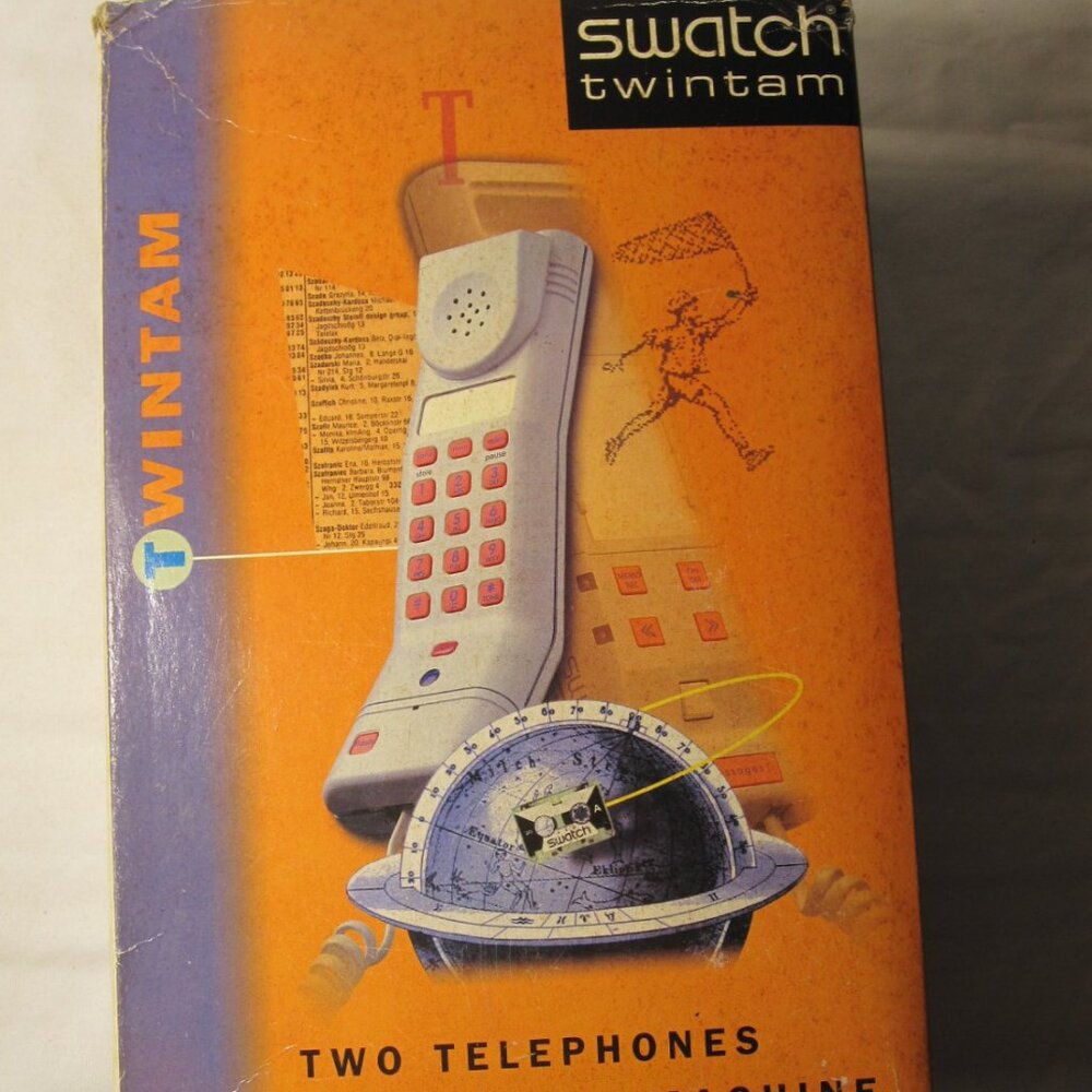 vintage Swatch TwinTam Telephone / Answering Machine - Mint in Original Box!